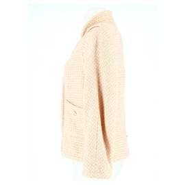 Chanel-Chanel Rose tweed jacket size 44-Beige