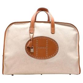 Mala de viagem Hermès Evelyne em canvas de algodão Multicor