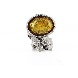 Yves Saint Laurent ring Silvery
