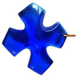 Baccarat-croix occitane bleu saphir-Bleu foncé