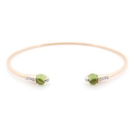 NOVA PULSEIRA POMELLATO M'AMA NON M'AMA EM OURO ROSA 18JÓIA NOVA K & PERIDOT Dourado