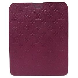 NEUF ETUI IPAD 2 LOUIS VUITTON TABLETTE CUIR MONOGRAM EMPREINTE BORDEAUX CASE Bordeaux