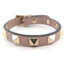 NOVA PULSEIRA VALENTINO ROCKSTUD ZW2J0255VITP45 JÓIA DE COURO TAUPE COURO Taupe