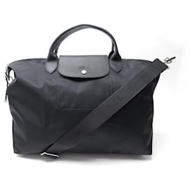 Longchamp-NEU HANDTASCHE LONGCHAMP PLIAGE NEO L L1630598 SCHWARZE TASCHE AUS CANVAS-Schwarz