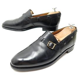 SCARPE JOHN LOBB DICK 7.5E 41.5 SCARPE MOCASSINI IN PELLE NERA Nero