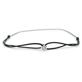 NUEVO PULSERA DINH VAN LE CUBE CON DIAMANTES EN CORDÓN 308112 ORO BLANCO 18CAJA K Plata