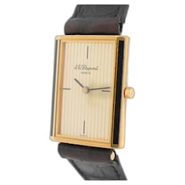 St Dupont-VINTAGE WATCH ST DUPONT MFI 21 MM GOLD PLATED AND CHINESE LACQUER QUARTZ LADY WATCH-Golden