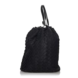 Fendi-Fendi Black Woven Canvas Backpack-Black