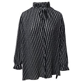 Balenciaga Chemisier plissé à logo électrique en polyester multicolore Multicolore