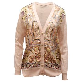 Cárdigan con estampado de paisley en algodón con estampado rosa de Etro Otro