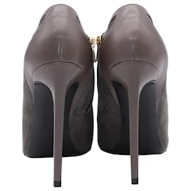 Saint Laurent-Saint Laurent Paris 110 Heels in Brown Suede-Brown