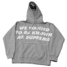 Supreme „We Want To Be Known As Supreme“-Hoodie aus grauer Baumwolle Grau