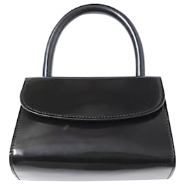 Autre Marque-By Far Mini Bag in Black Semi Patent Leather-Black