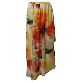 Alice + Olivia-Alice + Olivia Leah Maxi Ruffle Skirt in Multicolor Polyester-Other,Python print