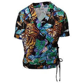 Kenzo Bamboo Top Kimono Top em Algodão Multicolorido Multicor