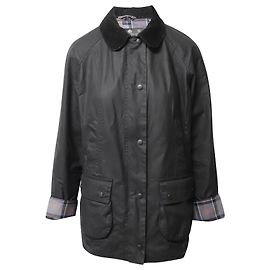 Barbour Beadnell Wachsjacke aus schwarzer Baumwolle Schwarz
