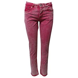 Ganni-Ganni Washed Jeans in Pink Cotton-Pink