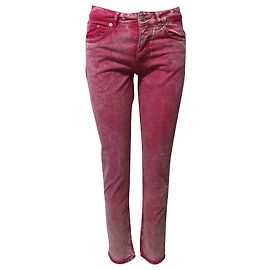 Jeans Ganni Washed in Cotone Rosa Rosa