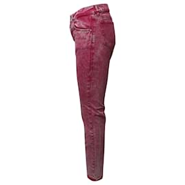 Ganni-Ganni Jeans Lavado em Algodão Rosa-Rosa