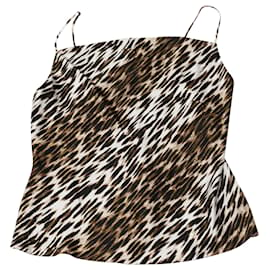 L'Agence-L’Agence Kay Cowl Neck Camisole in Animal Print Silk-Other