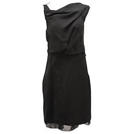 Diane Von Furstenberg-Diane Von Furstenberg Cocktail Dress in Black Polyester-Black