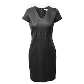 Diane Von Furstenberg-Vestido tubo de cuero negro Teala de Diane Von Furstenberg-Negro