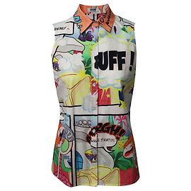 Camisa sin mangas con estampado de cómic multicolor de Moschino Cheap and Chic Otro