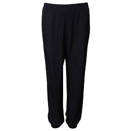 Pantalon Lanvin taille élastique en polyester bleu marine Bleu