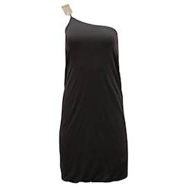 Missoni-M Missoni One Shoulder Mini Dress with Metal Plate in Black Viscose-Black