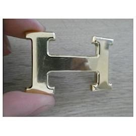 Hermès-hemres belt buckle 5382 golden metal  32MM-Gold hardware