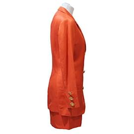 Versace-Skirt suit-Orange