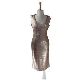 Herve Leger Dresses Golden