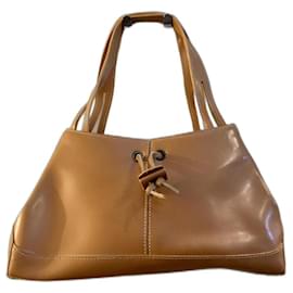 Tod's-Tod's tan handbag with studs-Brown