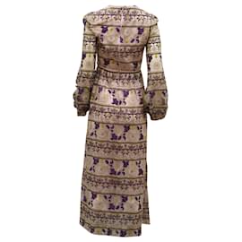 Giambattista Valli-Giambattista Valli Floral Embroidered Gown in Multicolor Cotton -Other,Python print
