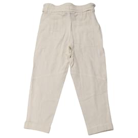 Iro-IRO High Waisted Pants in White Cotton-White