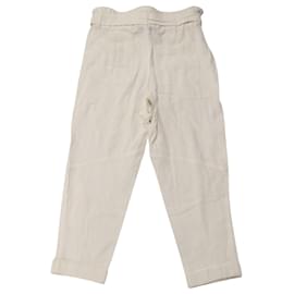 Iro-IRO Hose mit hoher Taille aus weißer Baumwolle-Weiß