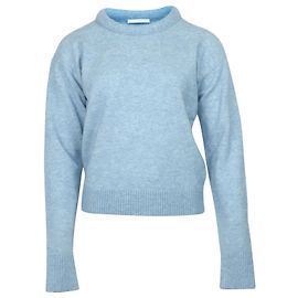 Suéter de pescoço acolchoado Helmut Lang em lã azul claro Azul Azul claro