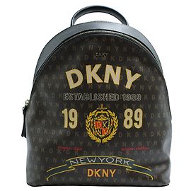 Dkny Sac à dos à imprimé monogramme Marron