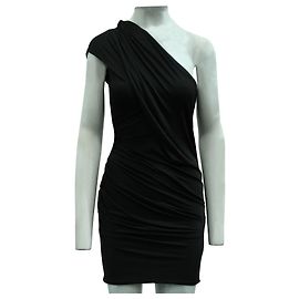 Alexander Wang Schwarzes Minikleid mit einer Schulter Schwarz