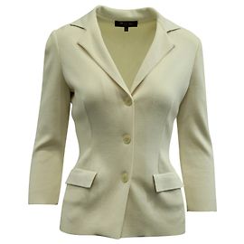 Loro Piana Elfenbein Strickjacke Weiß Roh
