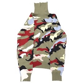 Valentino Pull à Col Roulé Camouflage Rockstud en Cachemire Multicolore Multicolore