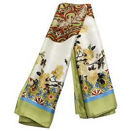 Dolce & Gabbana Lenço de seda com impressão colorida Outro