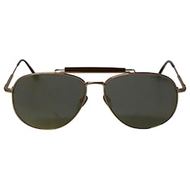 Tom Ford-Tom Ford FT0536 Sean Aviator Sunglasses in Green and Gold Metal-Golden
