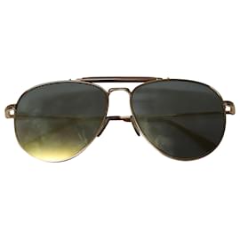 Tom Ford-Tom Ford FT0536 Óculos de sol Sean Aviator em metal verde e dourado-Dourado