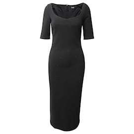 Dolce & Gabbana-Dolce & Gabbana Midi Dress in Black Acetate-Black