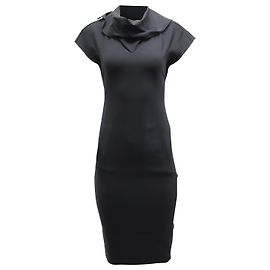 Rick Owens Moody Ala Vestido Lenço em Viscose Preto Preto