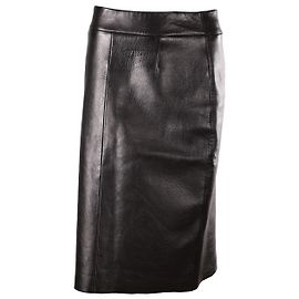 Sandro Paris Leather Skirt in Black Leather Black