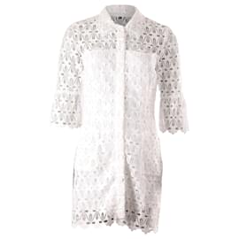 Sandro-Sandro Paris Lace Mini Dress in White Polyester-White