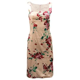 Dolce & Gabbana-DressDolce & Gabbana Longuette Midi Dress in Floral Pint Silk-Other