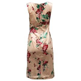 Dolce & Gabbana-DressDolce & Gabbana Longuette Midi Dress in Floral Pint Silk-Other
